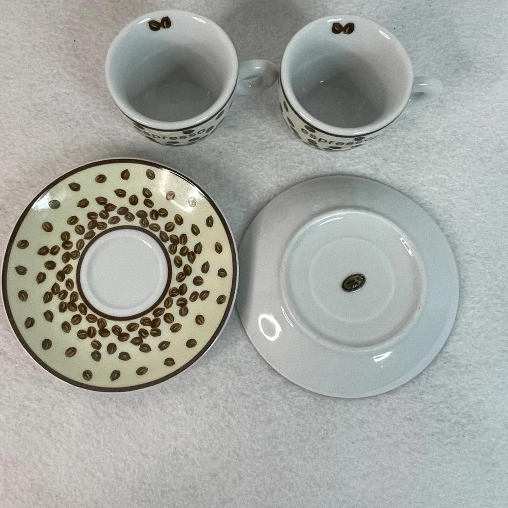 Casa Elite Home Collections Espresso Cup amd Saucer Set of 2